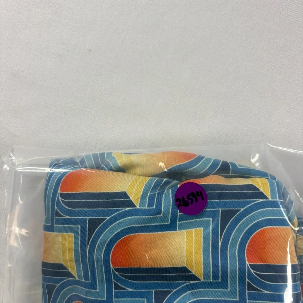 Casablanca Tennis Club Shorts‎ Mens XL Blue Silk Stretch Casual Italy Made